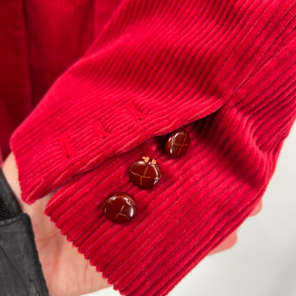 Orvis Red Corduroy With Tan Elbow Patches‎ Blazer Size 12 - Picture 9 of 16
